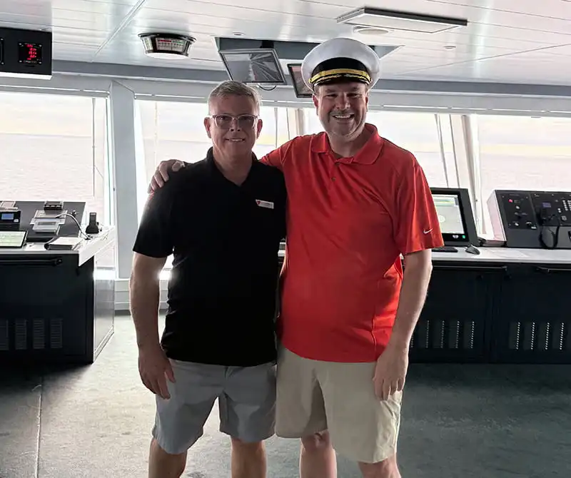 JC with Captain Virgin Voyages